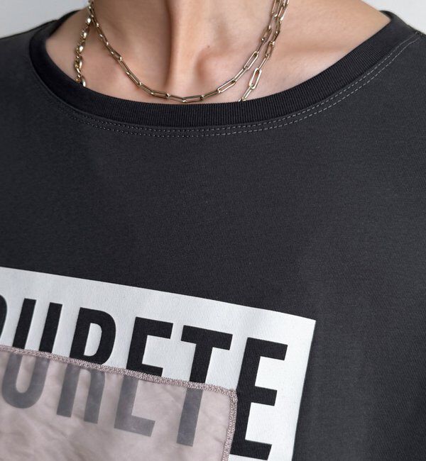  「【WEB限定】オーガンジーロゴロングスリーブTEE」|Tシャツ・カットソー|