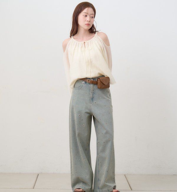  「【S.Lサイズ展開】カットアウトブラウス」|シャツ・ブラウス|