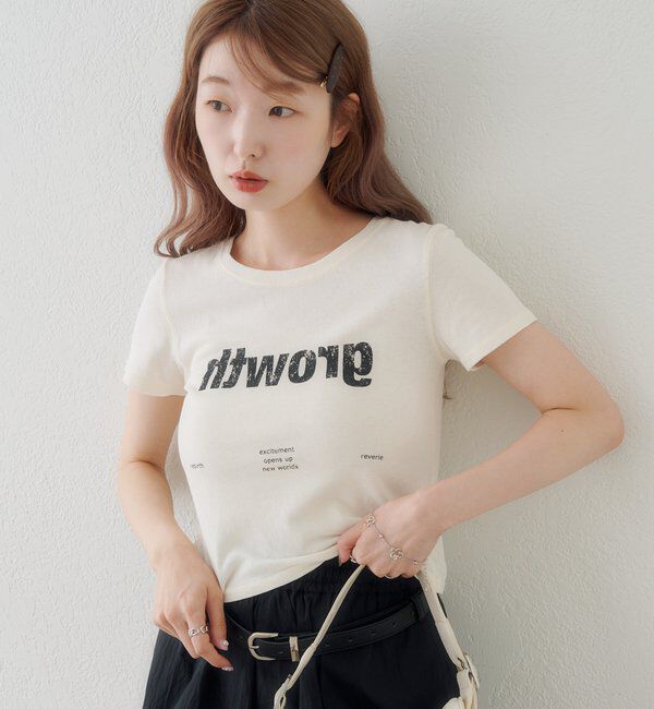  「【S.Mサイズ展開】Newヴィンテージ加工ロゴTEE」|Tシャツ・カットソー|