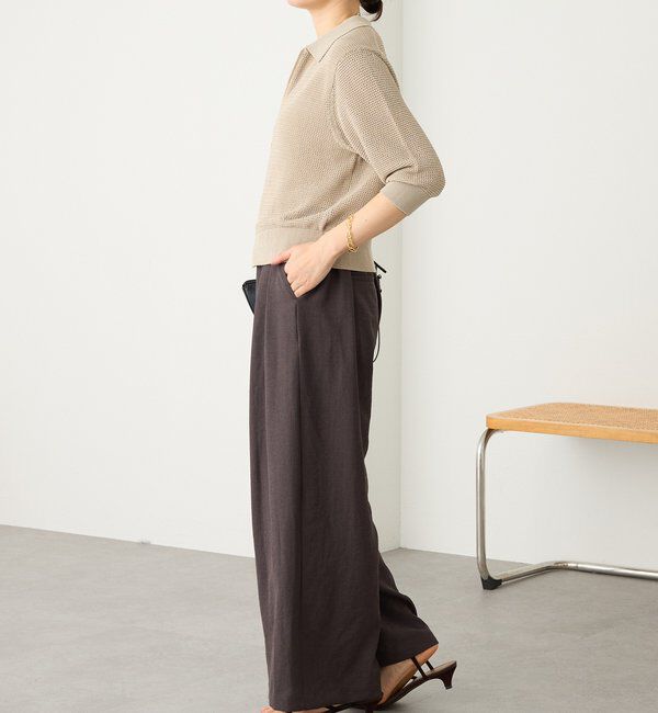  「ZIPポロメッシュニット」|カーディガン|