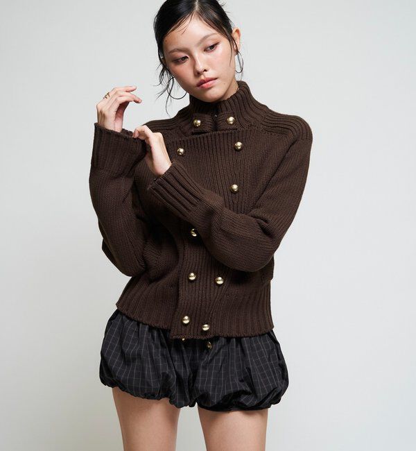  「【26AW LOOK掲載品番】ヘリテージWボタンニット」|ニット・セーター|