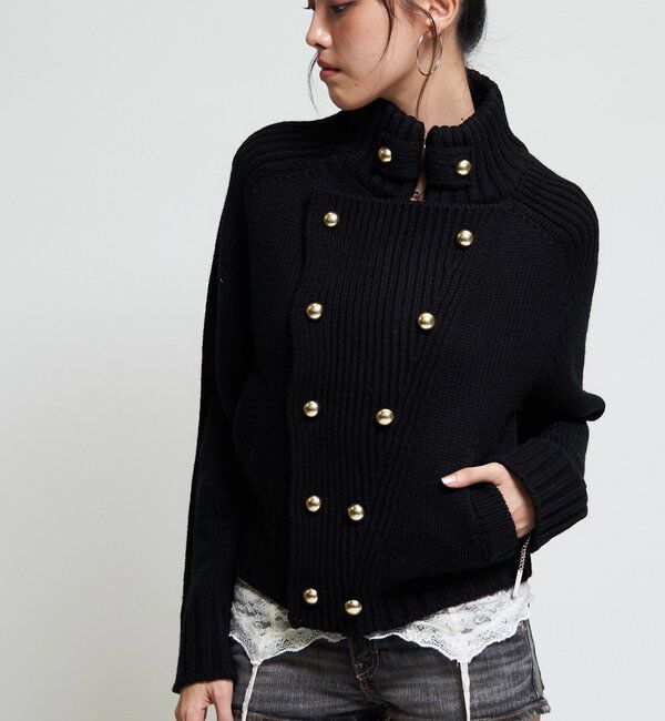  「【26AW LOOK掲載品番】ヘリテージWボタンニット」|ニット・セーター|
