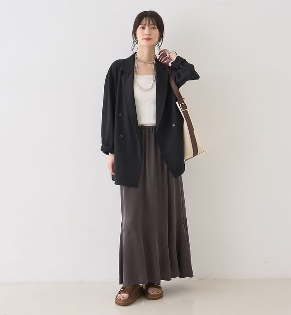 Rouge vif「【セットアップ対応】キュプラフィブリルイージーギャザースカート」|スカート|