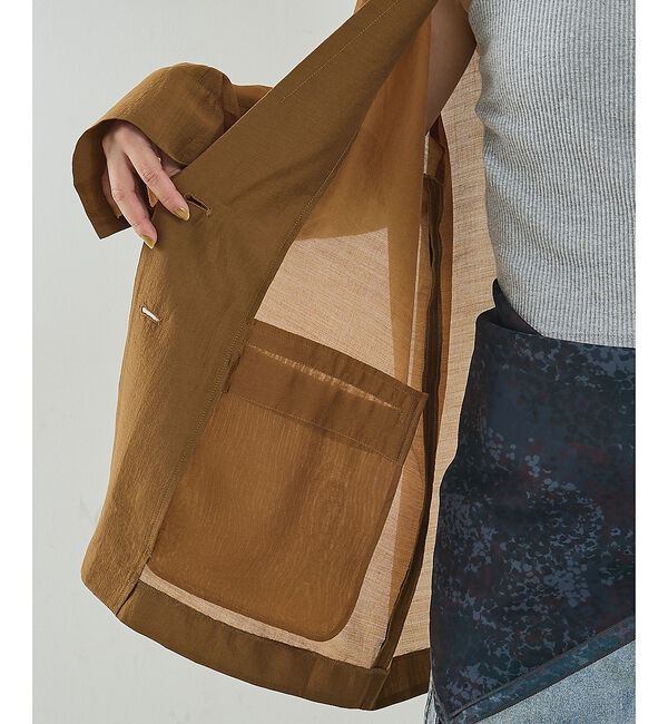 NOMINE「バックスリット シルキー シアー ジャケット」|その他|