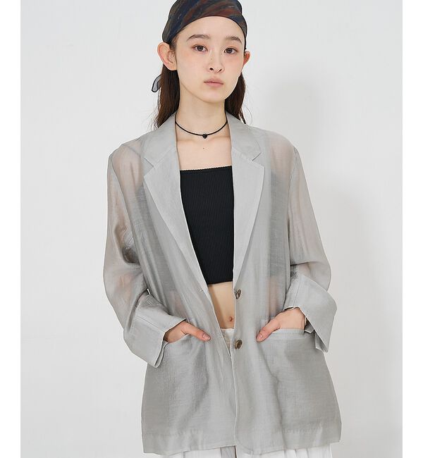 NOMINE「バックスリット シルキー シアー ジャケット」|その他|