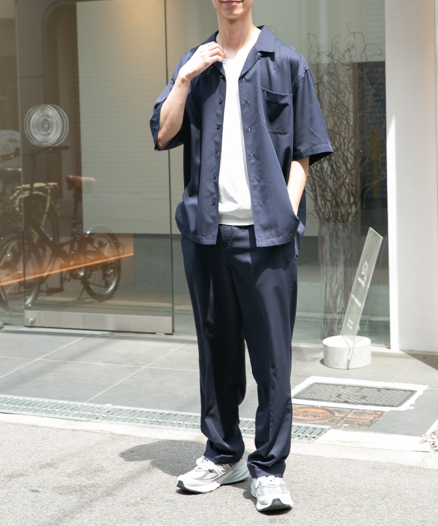 URBAN RESEARCH DOORS「FORK&SPOON　COOL FIBERオープンカラーシャツ」|シャツ・ブラウス|