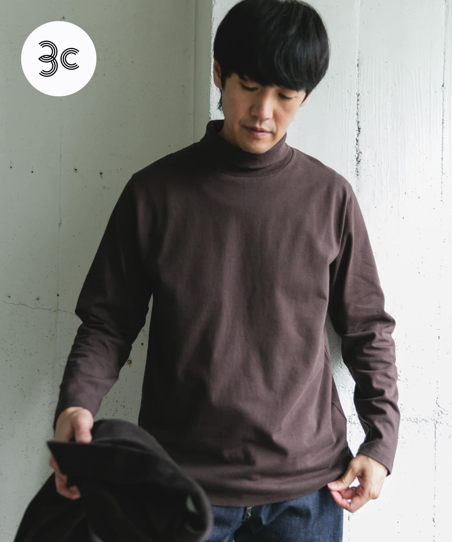 URBAN RESEARCH DOORS「Grow Organic タートルネックTシャツ」|Tシャツ・カットソー|ブラウン