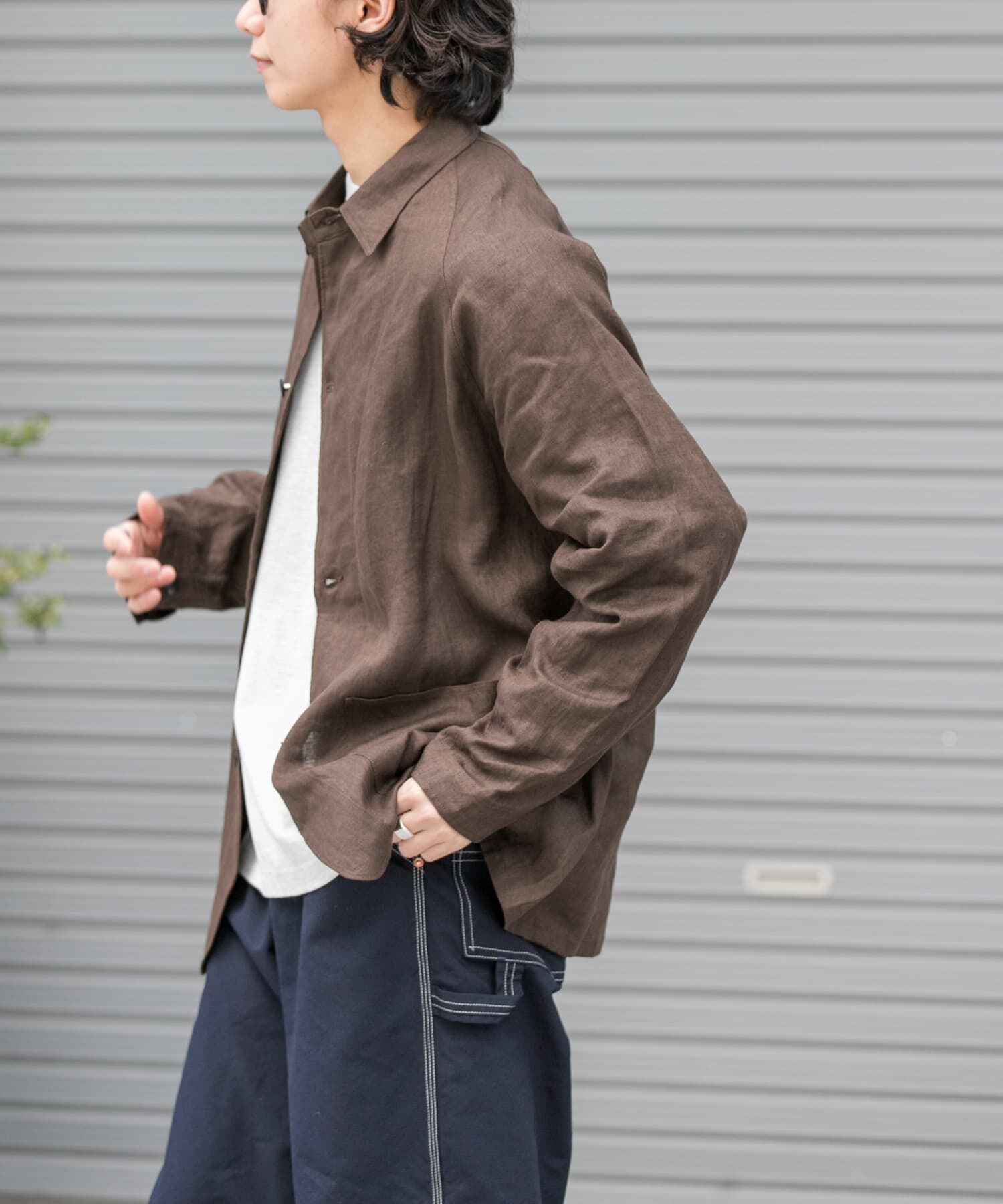 URBAN RESEARCH DOORS「FORK&SPOON　リネンカバーオールシャツジャケット」|その他|