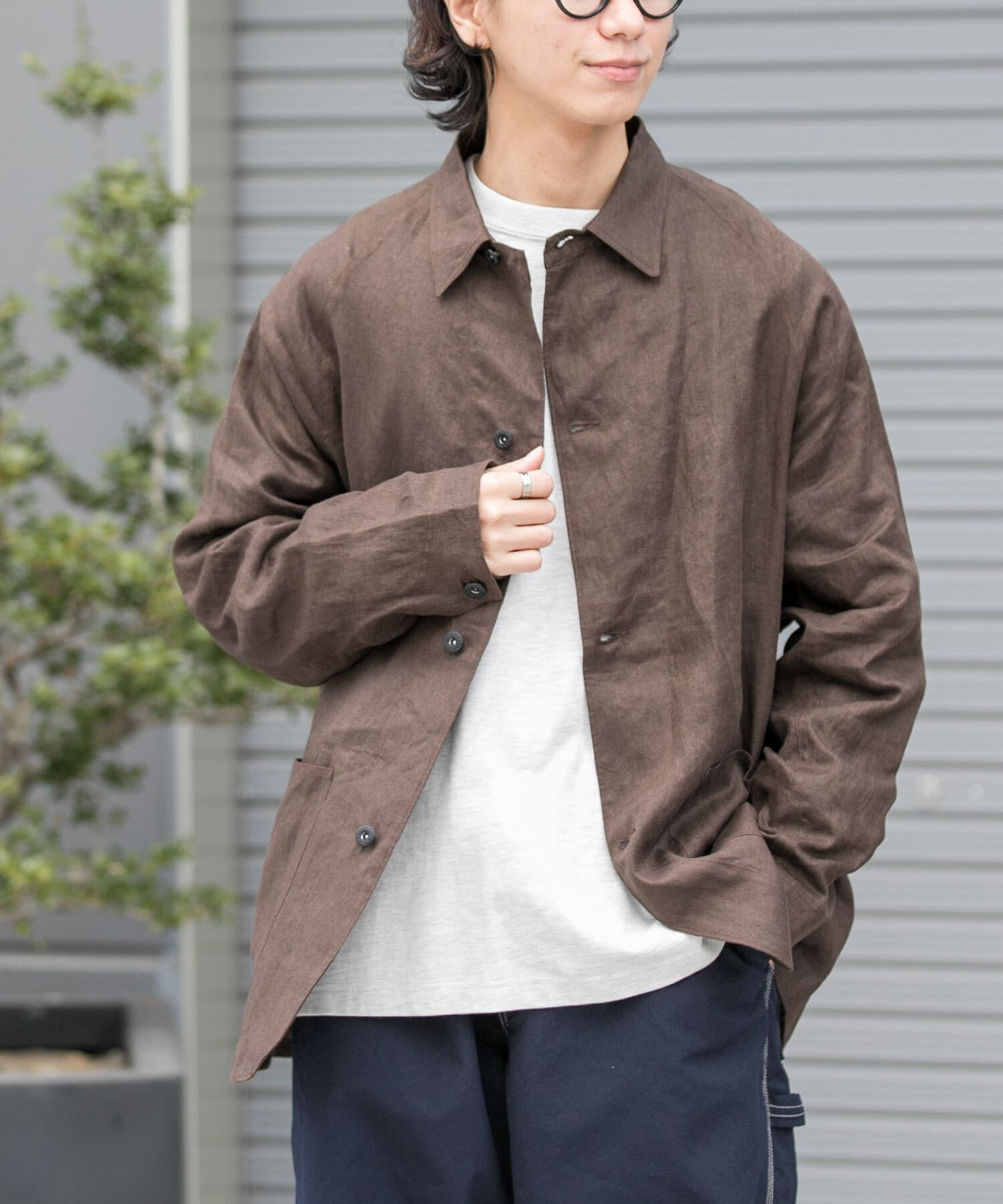 URBAN RESEARCH DOORS「FORK&SPOON　リネンカバーオールシャツジャケット」|その他|