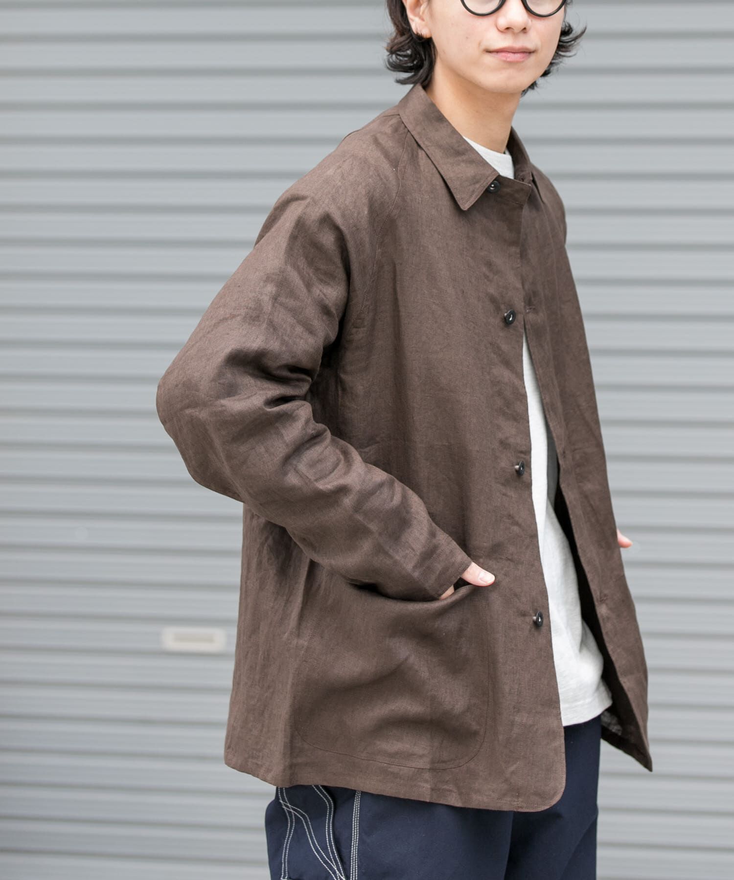 URBAN RESEARCH DOORS「FORK&SPOON　リネンカバーオールシャツジャケット」|その他|