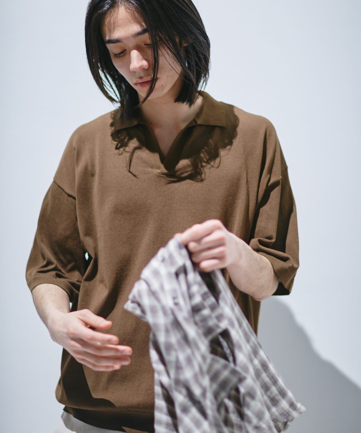 URBAN RESEARCH DOORS「『仁村紗和さん着用』『UR TECH』サマシェア スキッパーニット」|ニット・セーター|