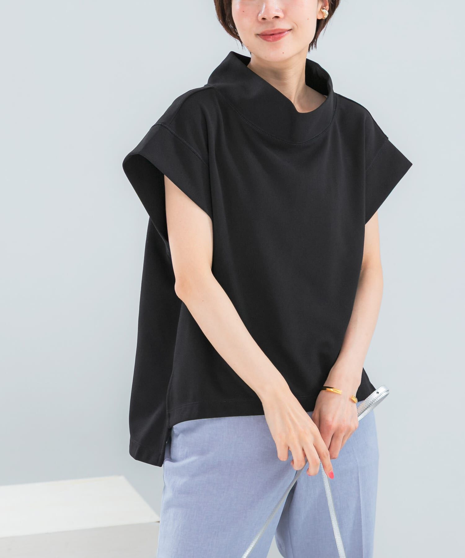 URBAN RESEARCH ROSSO「ELENDEEK　OFF NECK CUT AND SEWN」|Tシャツ・カットソー|ブラック