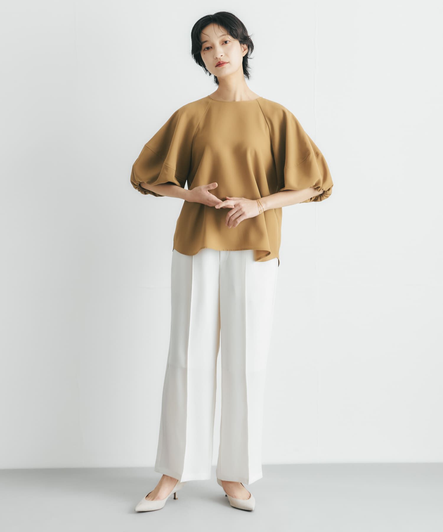 URBAN RESEARCH ROSSO「クールタッチ 吸水速乾バルーンブラウス」|シャツ・ブラウス|