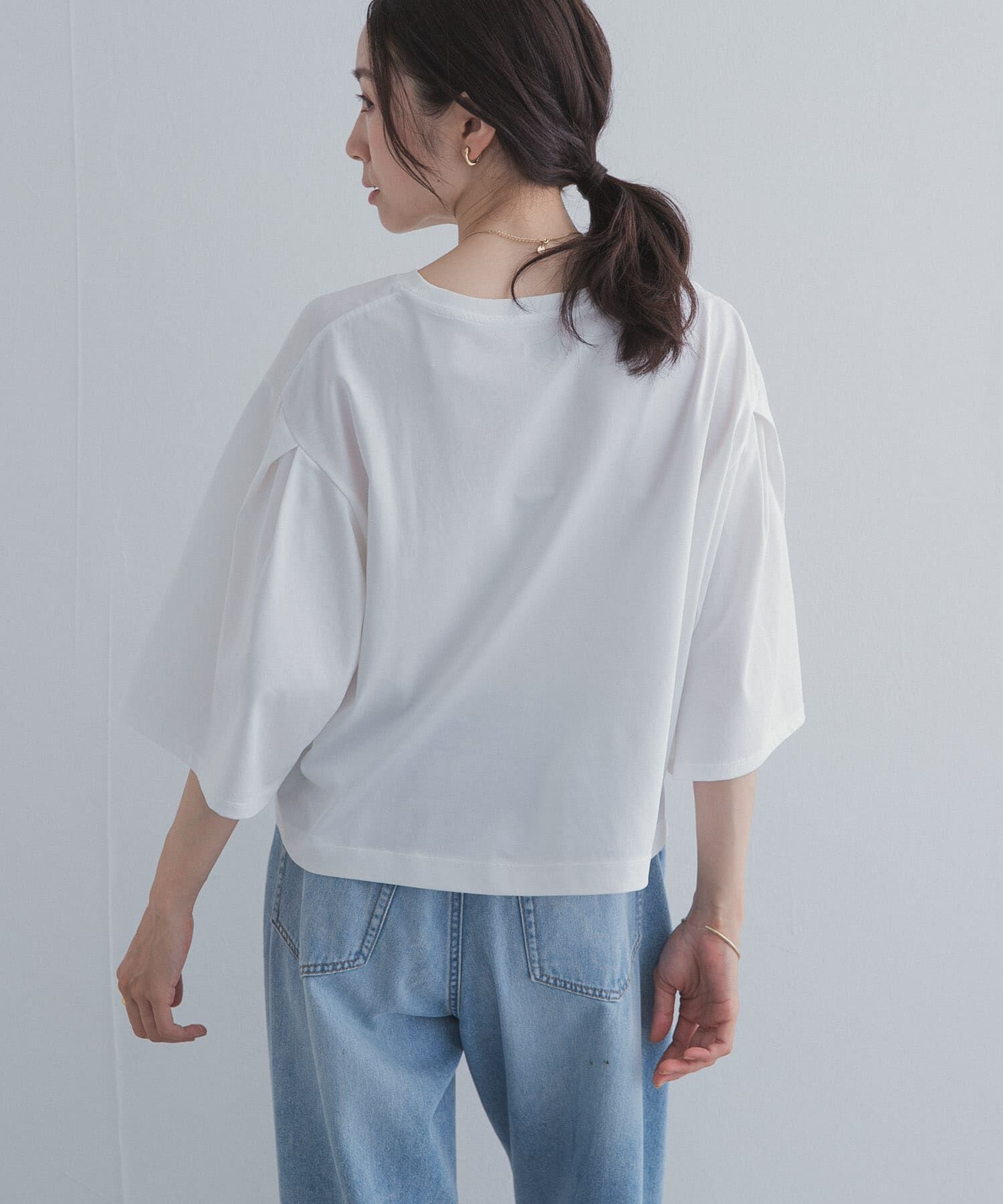 URBAN RESEARCH DOORS「シルケットクロップドプルオーバー」|Tシャツ・カットソー|
