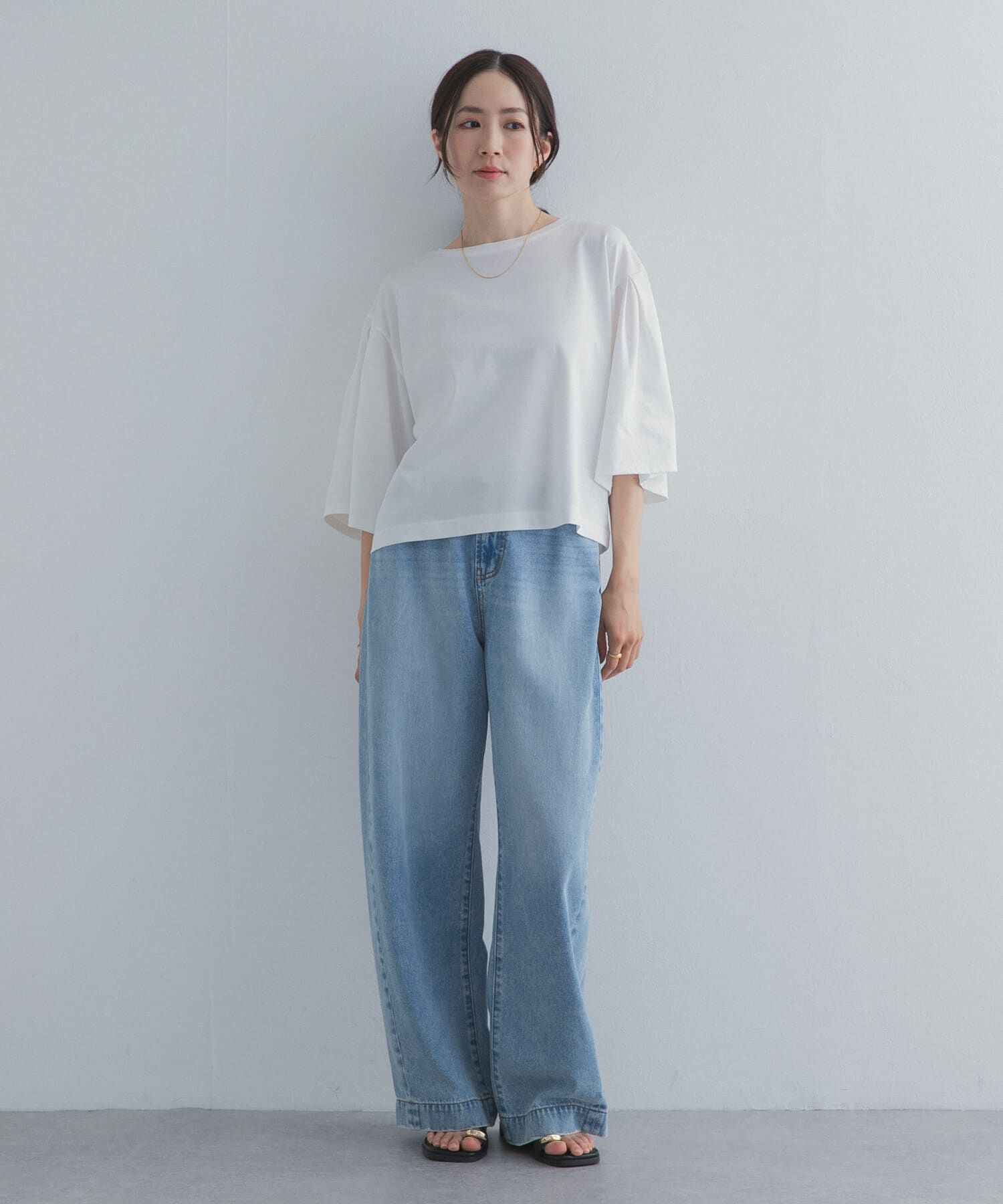URBAN RESEARCH DOORS「シルケットクロップドプルオーバー」|Tシャツ・カットソー|