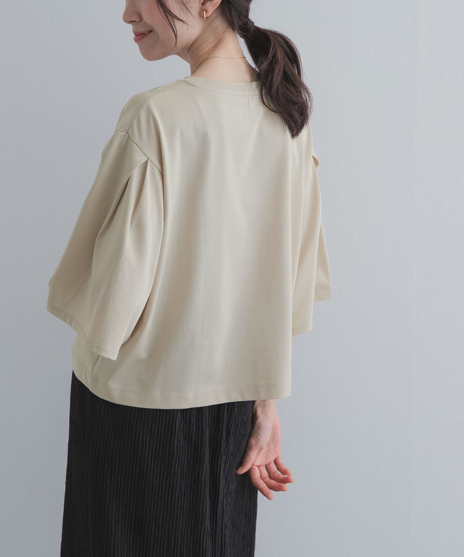 URBAN RESEARCH DOORS「シルケットクロップドプルオーバー」|Tシャツ・カットソー|