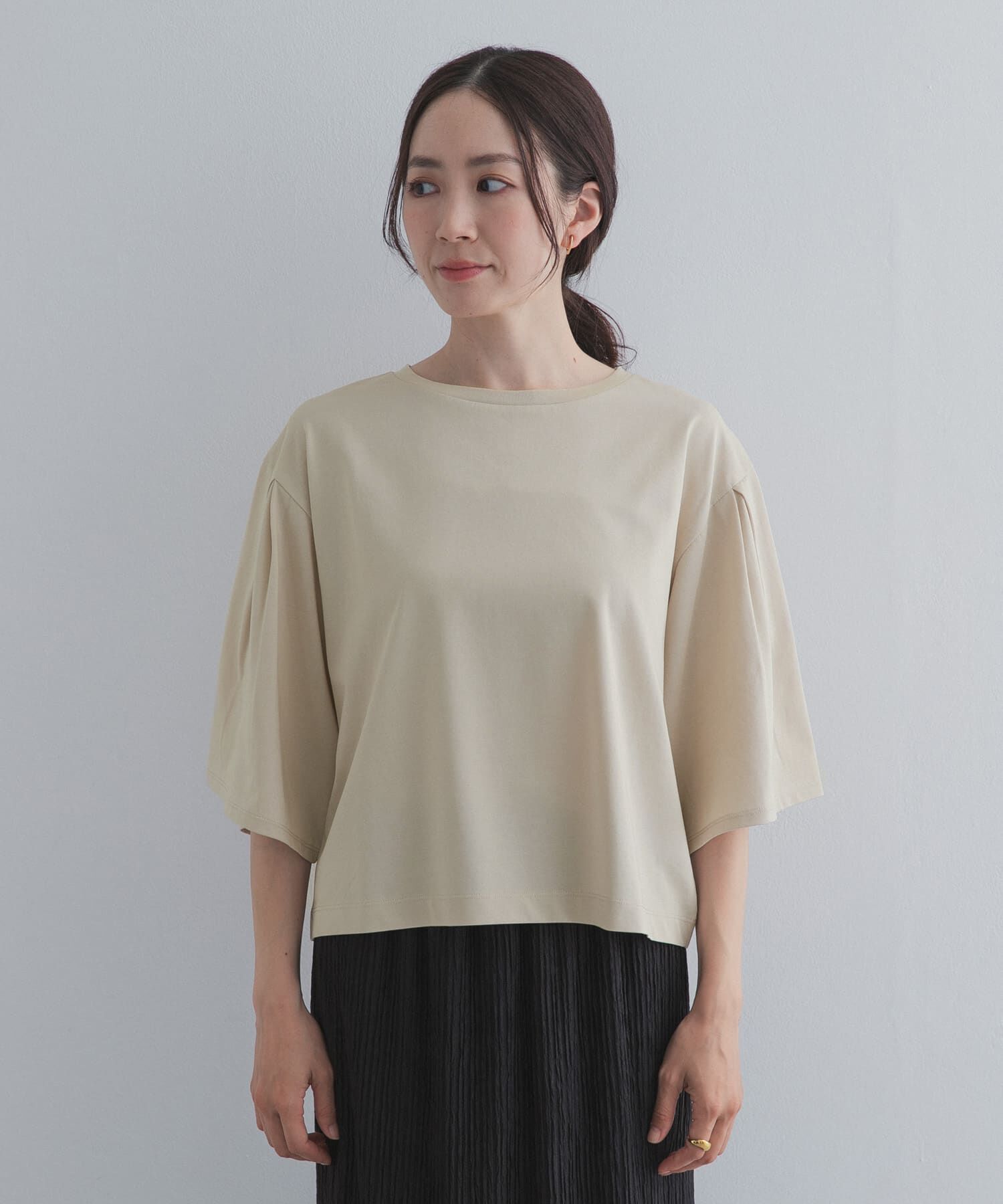 URBAN RESEARCH DOORS「シルケットクロップドプルオーバー」|Tシャツ・カットソー|