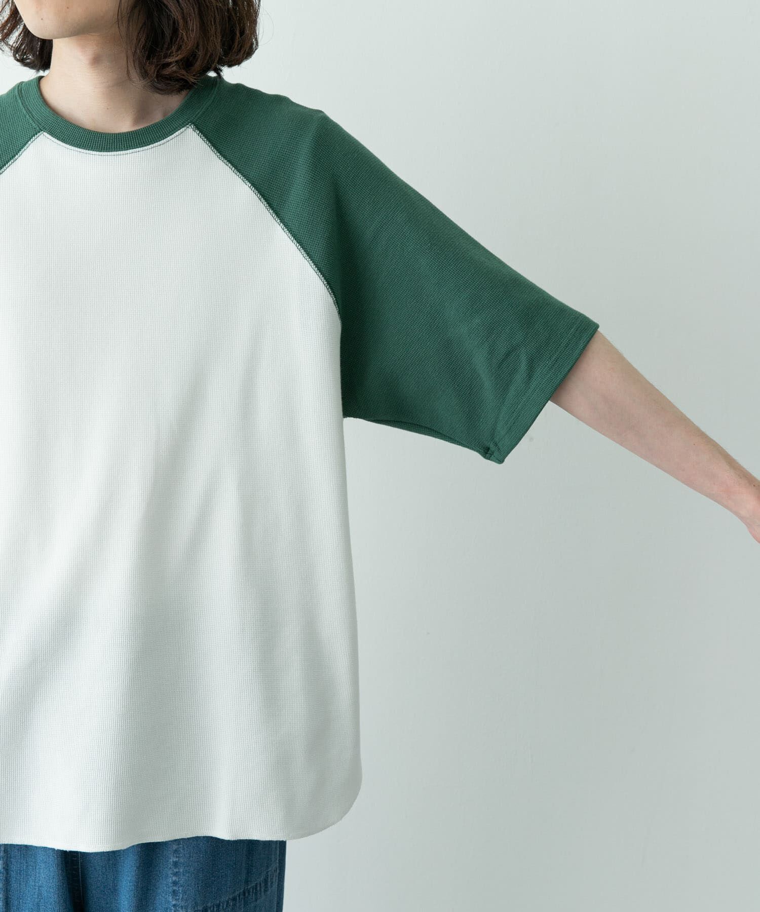 Sonny Label 「配色ワッフルラグランショートスリーブTシャツ」|Tシャツ・カットソー|