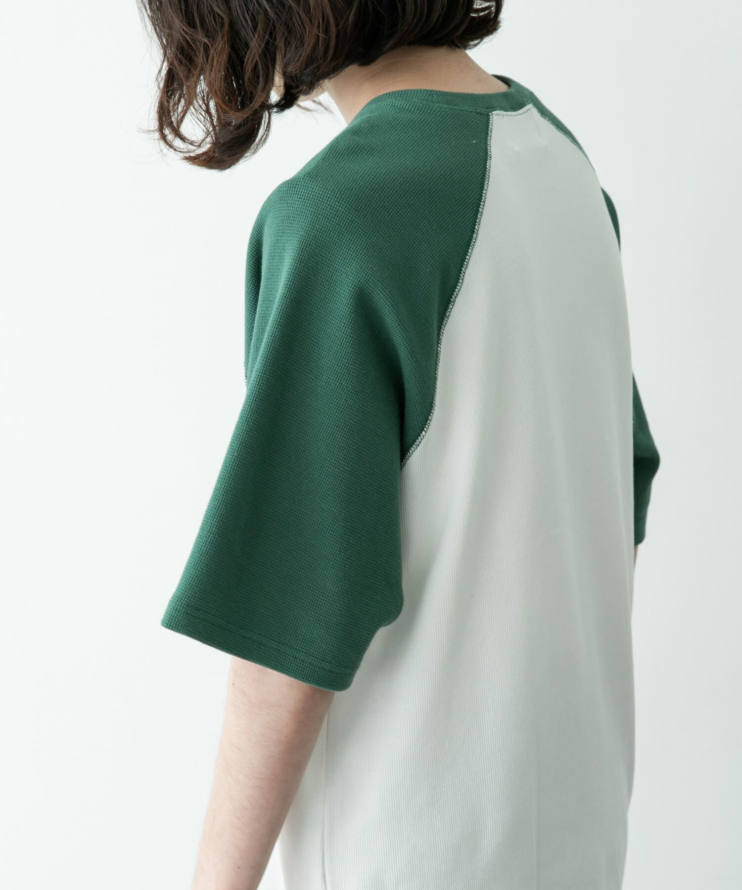 Sonny Label 「配色ワッフルラグランショートスリーブTシャツ」|Tシャツ・カットソー|