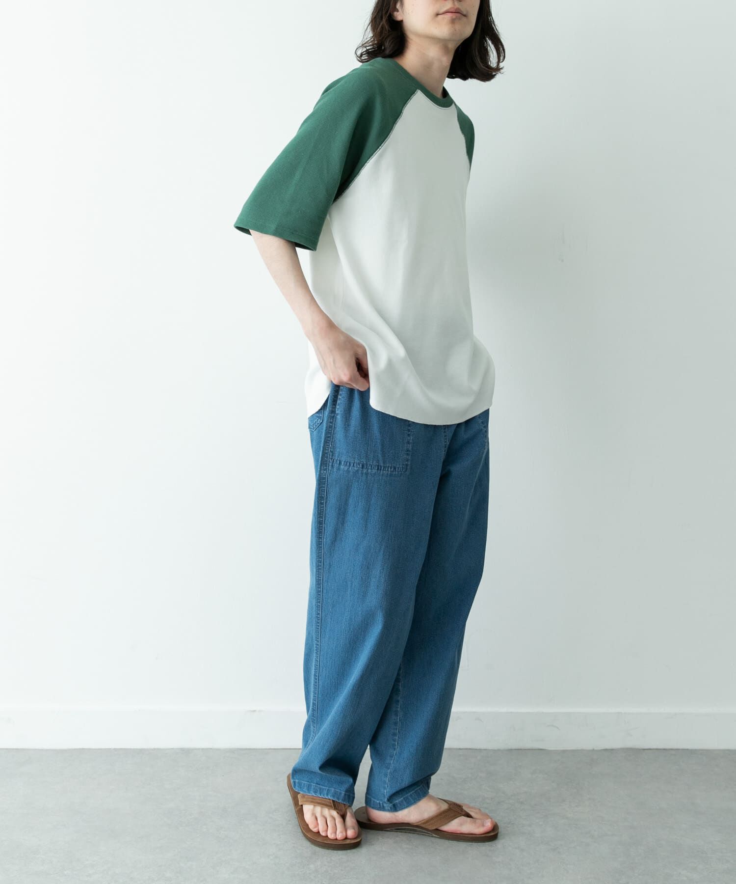 Sonny Label 「配色ワッフルラグランショートスリーブTシャツ」|Tシャツ・カットソー|