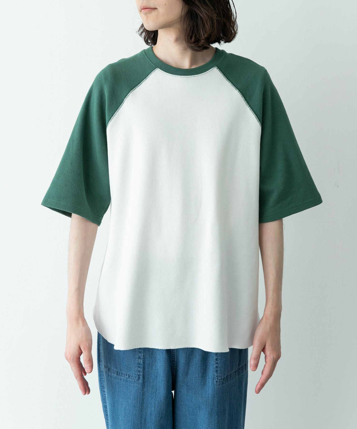Sonny Label 「配色ワッフルラグランショートスリーブTシャツ」|Tシャツ・カットソー|