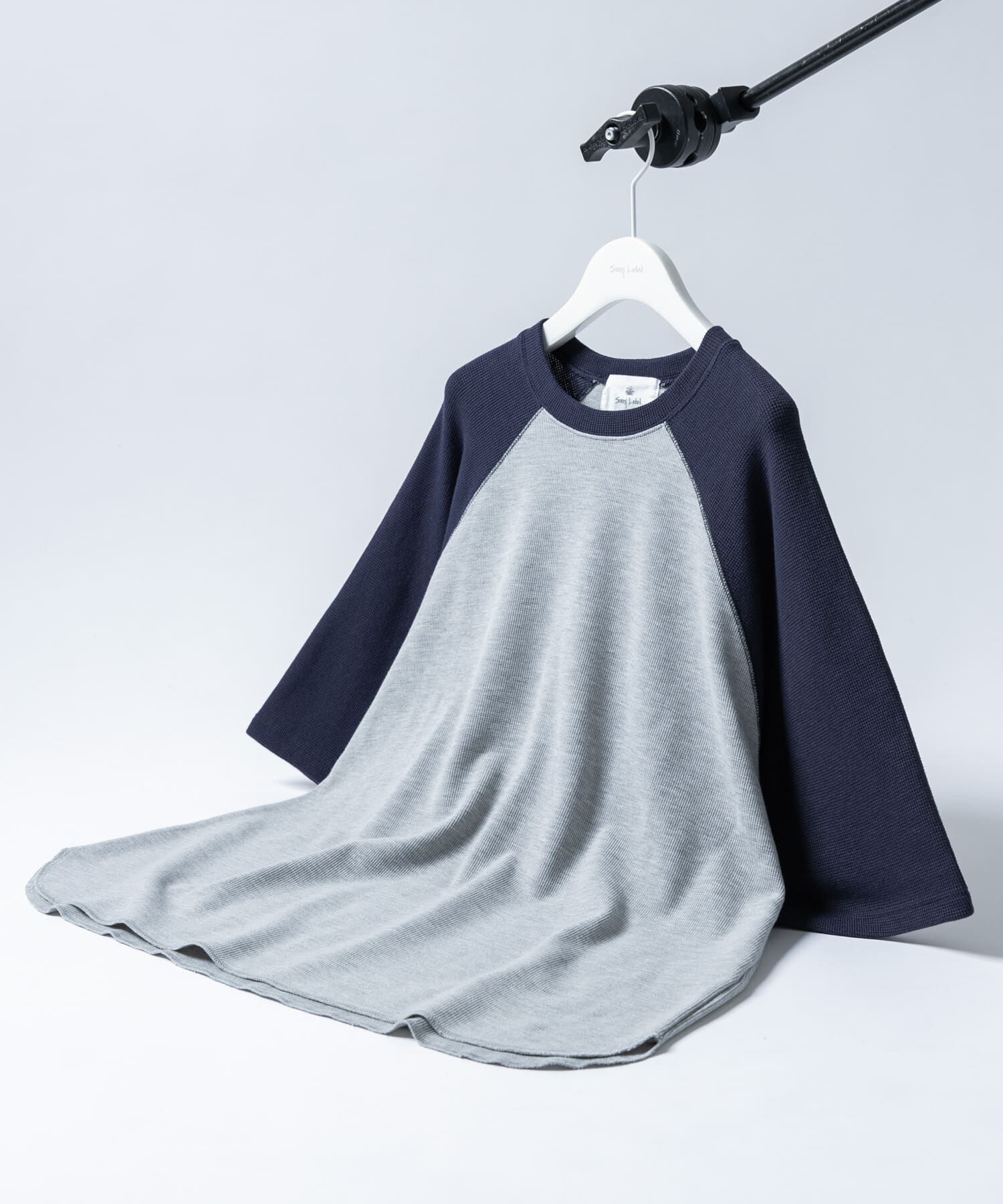 Sonny Label 「配色ワッフルラグランショートスリーブTシャツ」|Tシャツ・カットソー|グレー