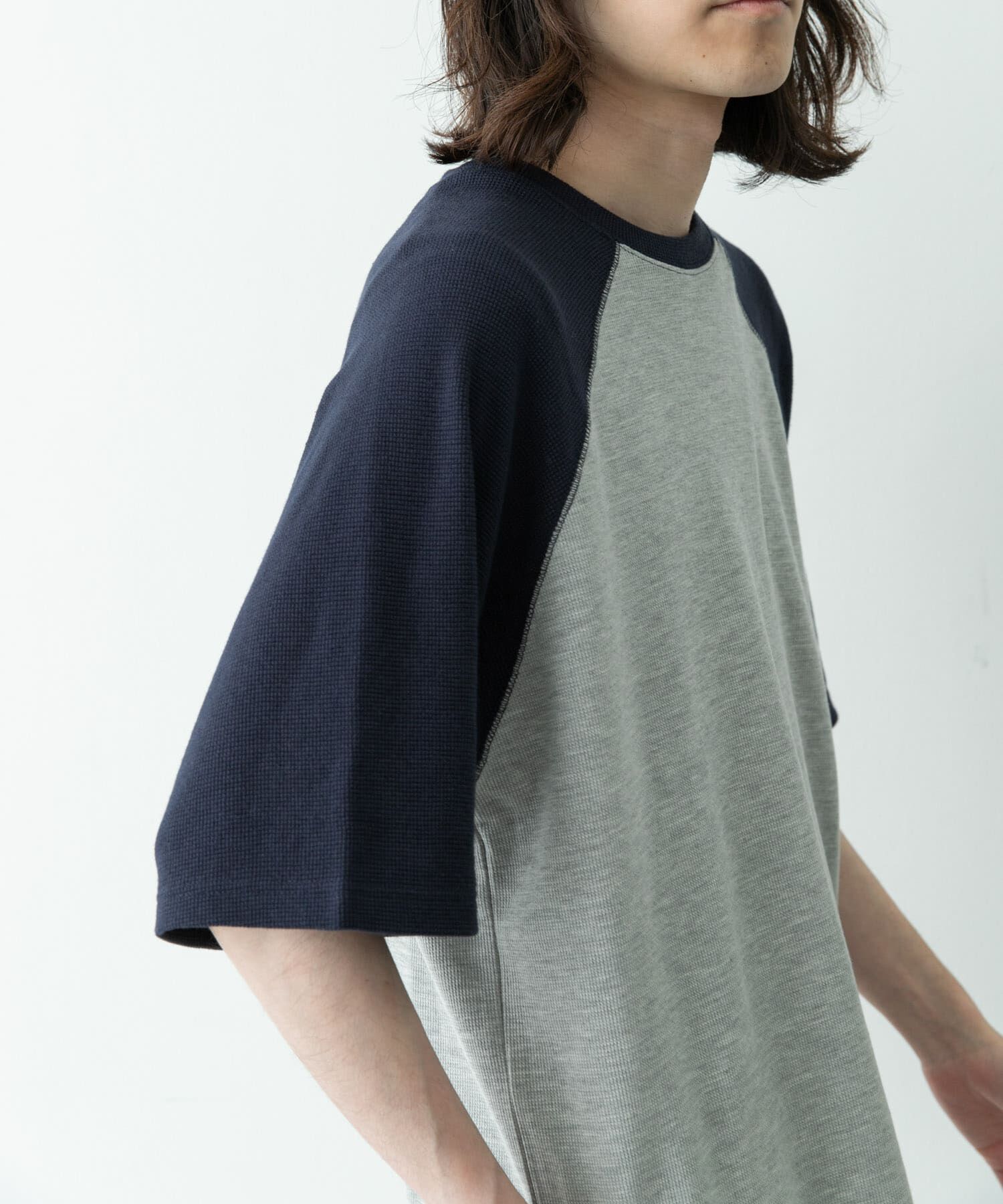 Sonny Label 「配色ワッフルラグランショートスリーブTシャツ」|Tシャツ・カットソー|