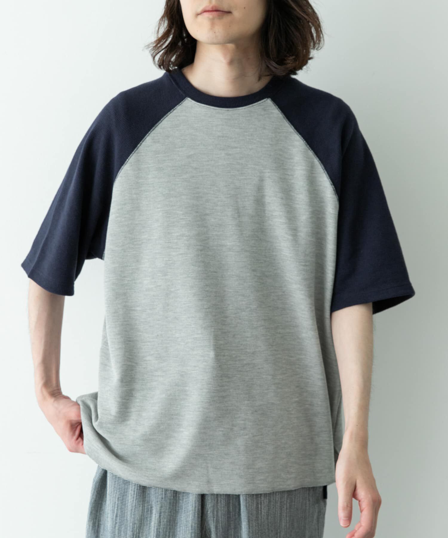 Sonny Label 「配色ワッフルラグランショートスリーブTシャツ」|Tシャツ・カットソー|