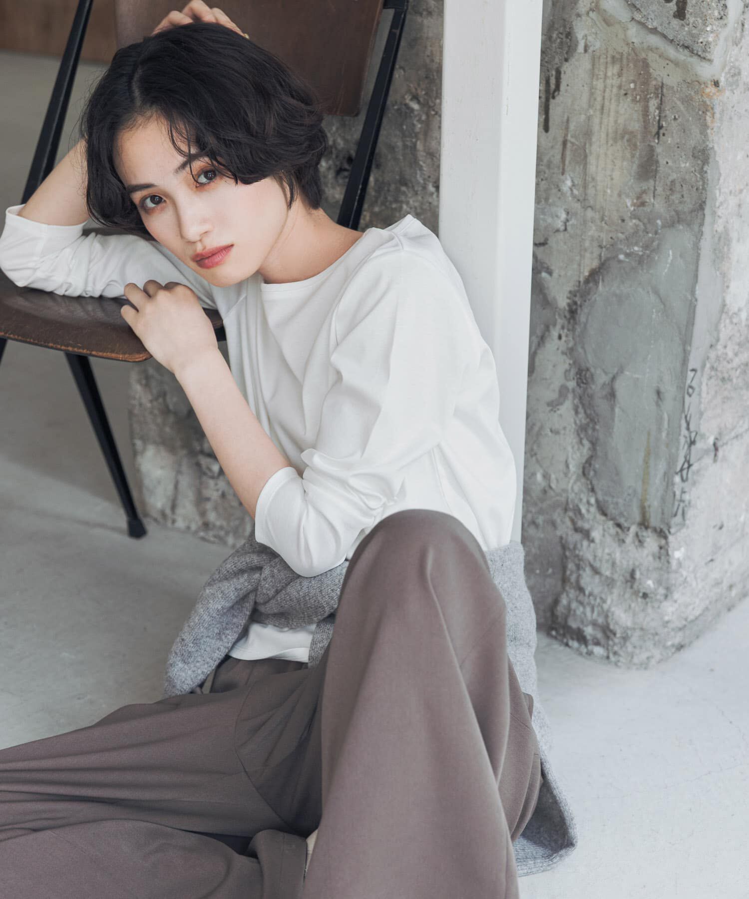 URBAN RESEARCH DOORS「『UR TECH』完声シルケットロングスリーブ Tシャツ」|Tシャツ・カットソー|