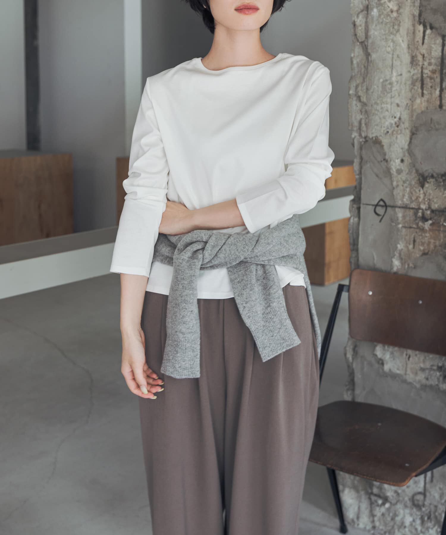 URBAN RESEARCH DOORS「『UR TECH』完声シルケットロングスリーブ Tシャツ」|Tシャツ・カットソー|