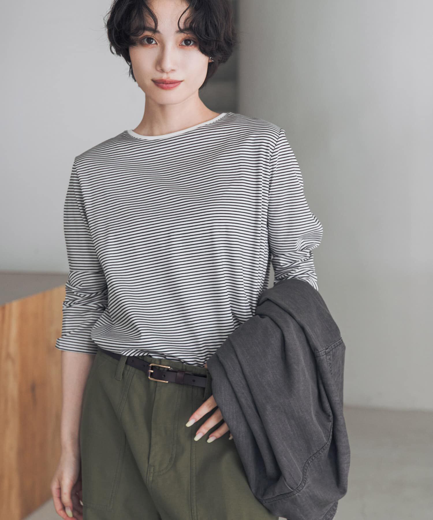 URBAN RESEARCH DOORS「『UR TECH』完声シルケットロングスリーブ Tシャツ」|Tシャツ・カットソー|