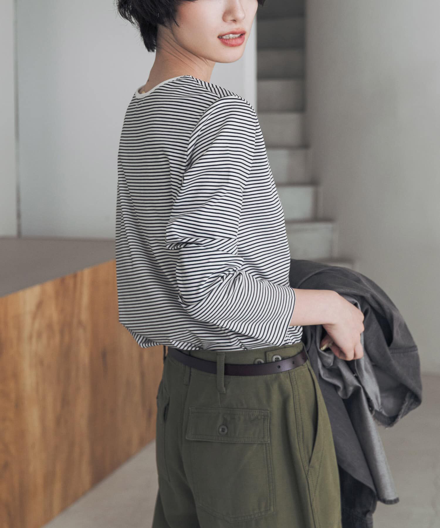 URBAN RESEARCH DOORS「『UR TECH』完声シルケットロングスリーブ Tシャツ」|Tシャツ・カットソー|