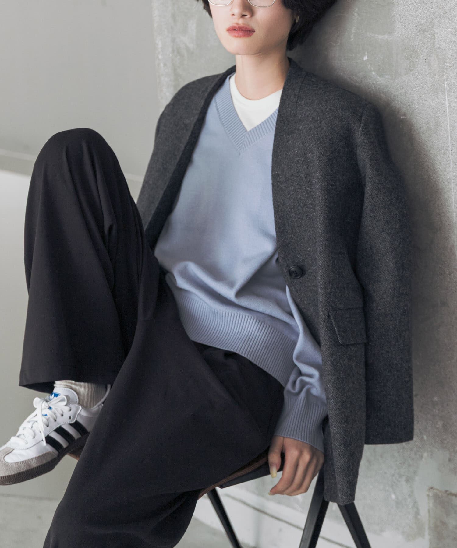 URBAN RESEARCH DOORS「『UR TECH 200日ニット』Vネックプルオーバー」|ニット・セーター|