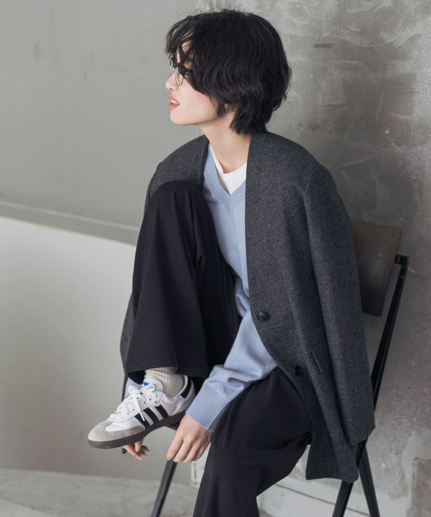 URBAN RESEARCH DOORS「『UR TECH 200日ニット』Vネックプルオーバー」|ニット・セーター|