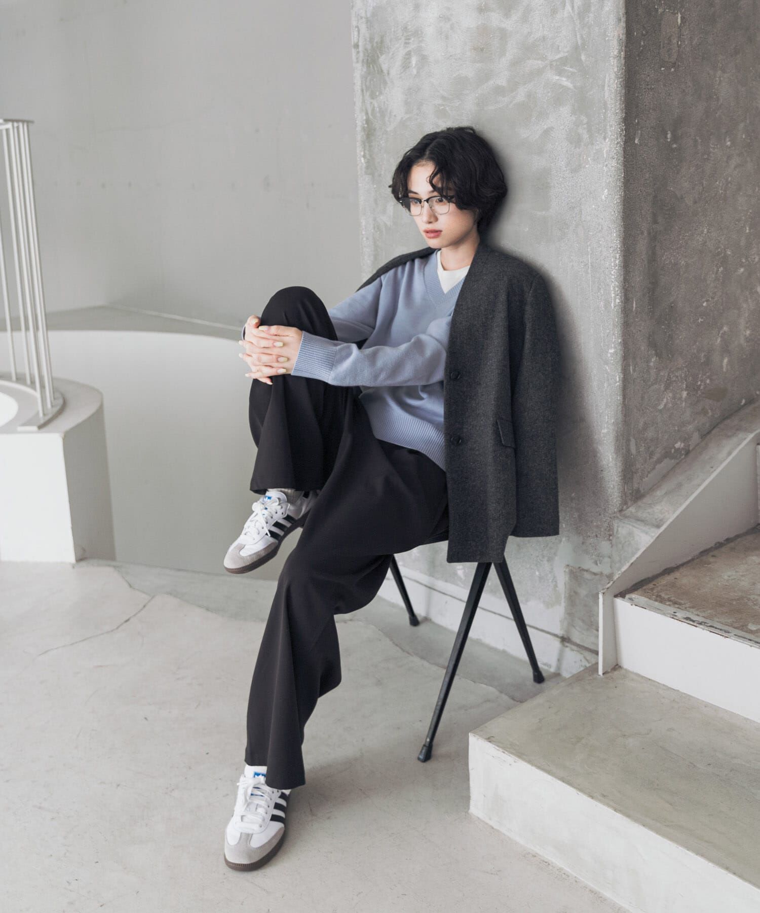 URBAN RESEARCH DOORS「『UR TECH 200日ニット』Vネックプルオーバー」|ニット・セーター|
