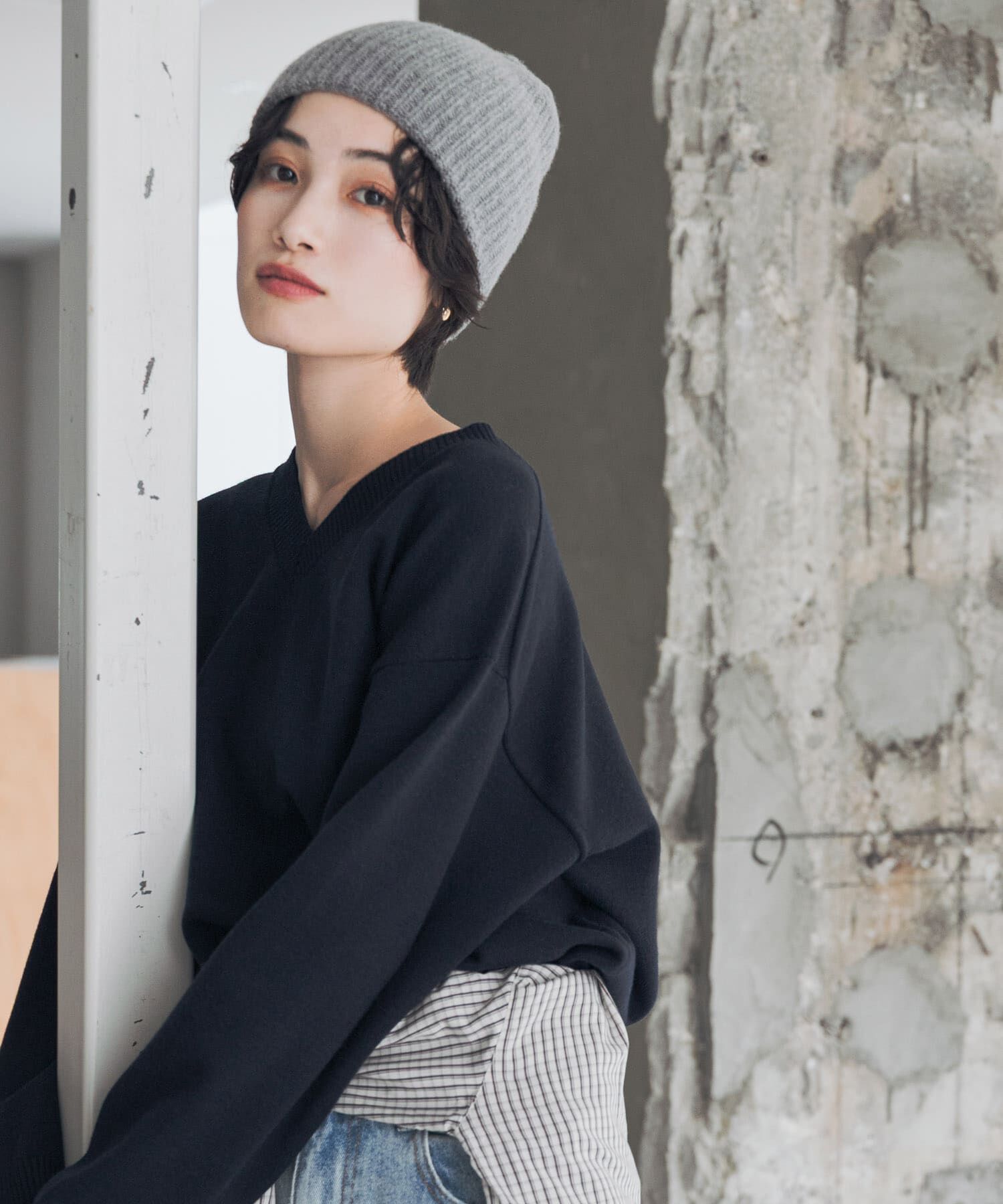 URBAN RESEARCH DOORS「『UR TECH 200日ニット』Vネックプルオーバー」|ニット・セーター|