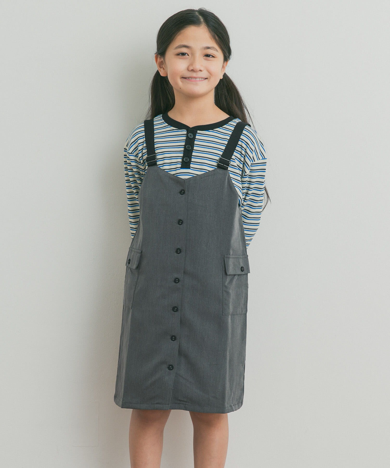 URBAN RESEARCH DOORS「『150サイズあり』ワッフルボーダーロングTシャツ(KIDS)」|その他|