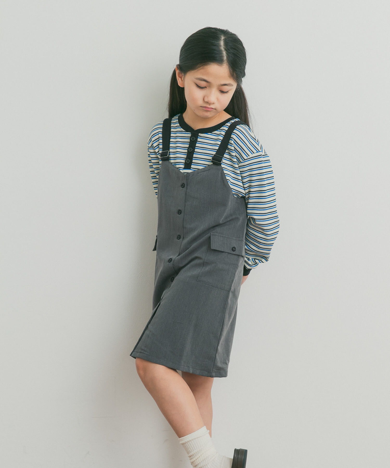 URBAN RESEARCH DOORS「『150サイズあり』ワッフルボーダーロングTシャツ(KIDS)」|その他|