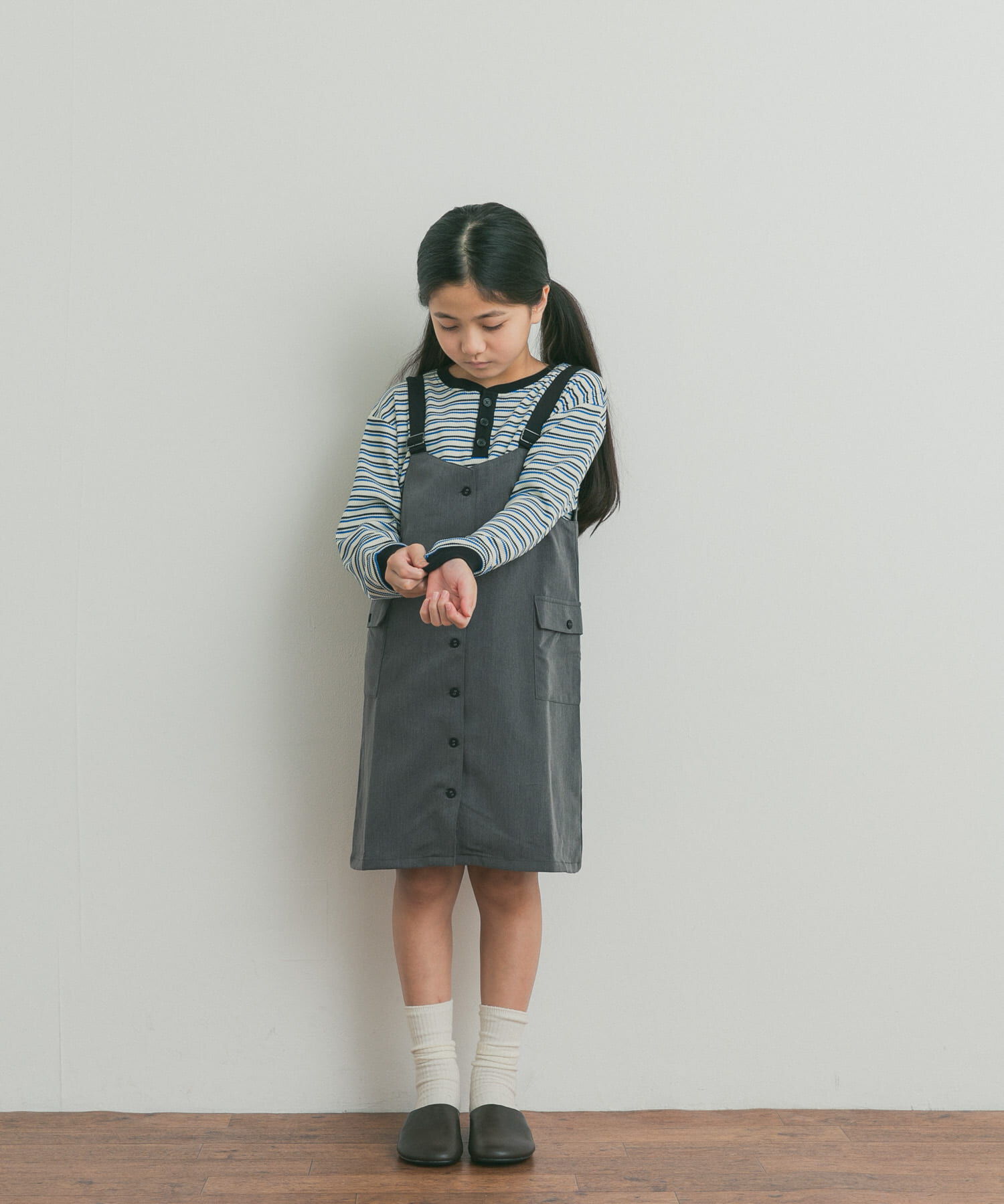 URBAN RESEARCH DOORS「『150サイズあり』ワッフルボーダーロングTシャツ(KIDS)」|その他|