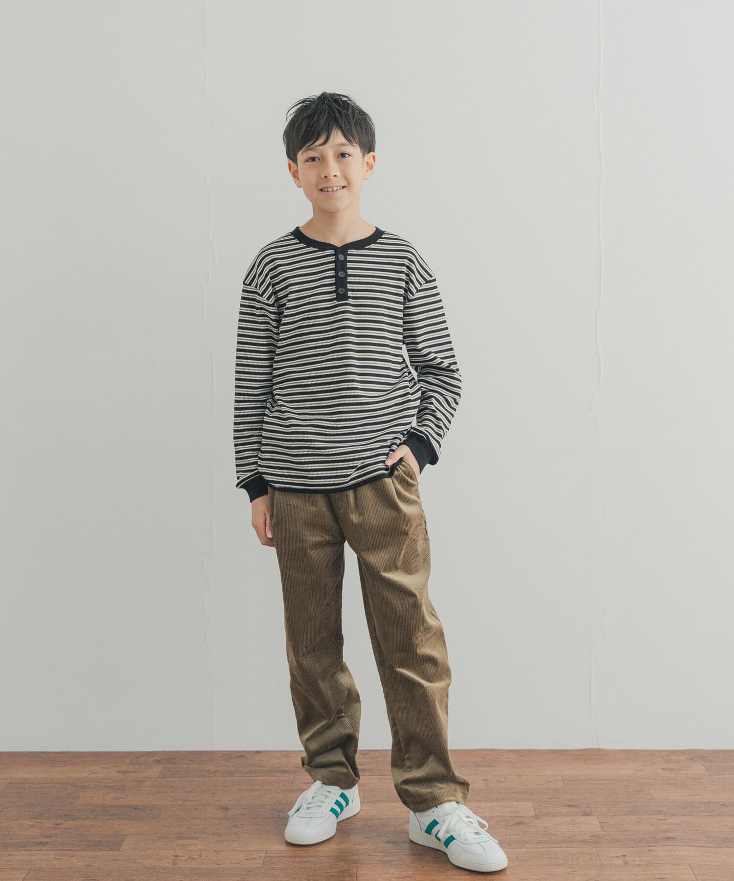 URBAN RESEARCH DOORS「『150サイズあり』ワッフルボーダーロングTシャツ(KIDS)」|その他|