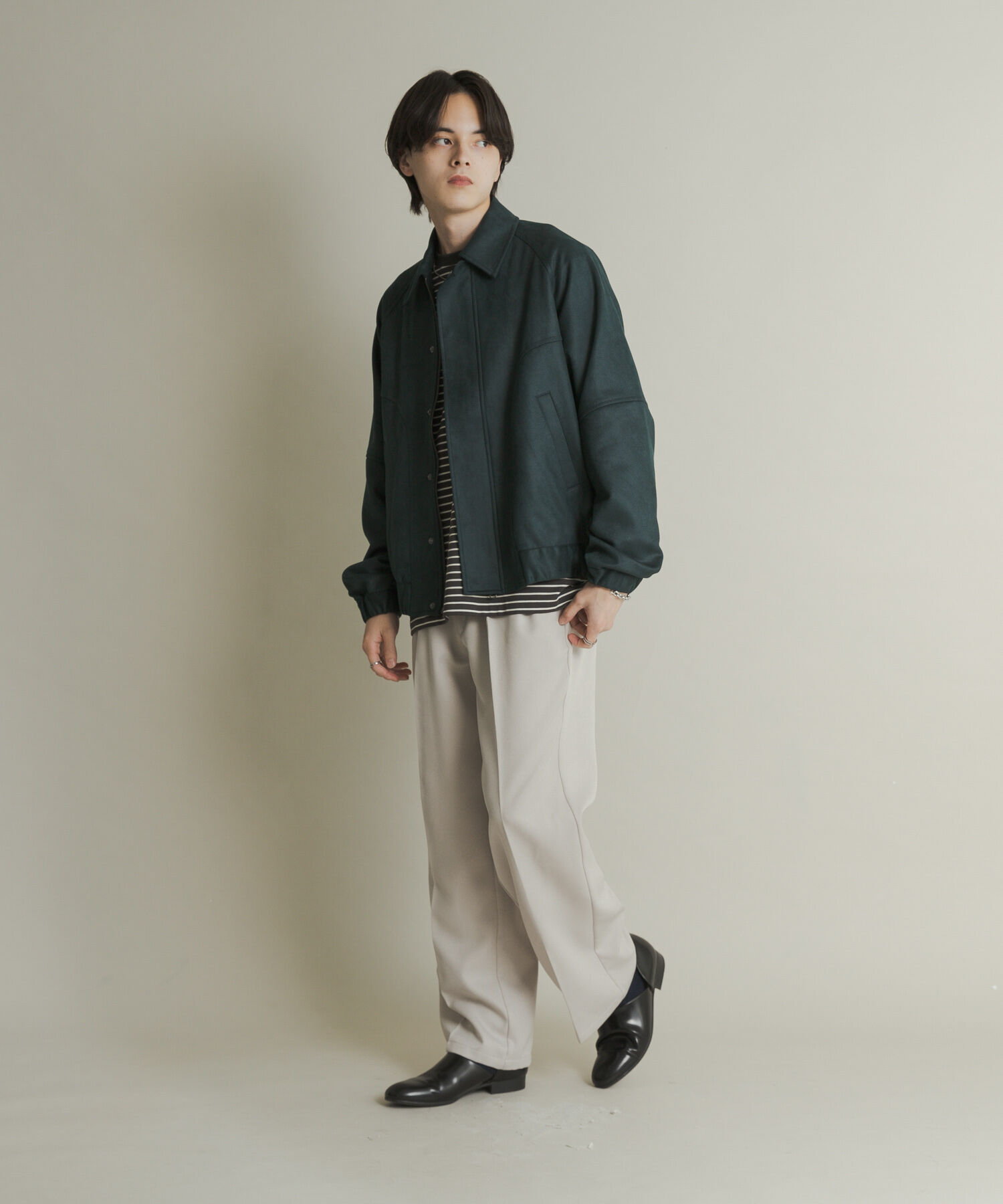 SENSE OF PLACE by URBAN RESEARCH「『ユニセックス』ツイルスエードタッチZIPブルゾン」|ブルゾン・スタジャン|