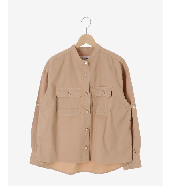  「スタンドネックパールボタンシャツ」|シャツ・ブラウス|
