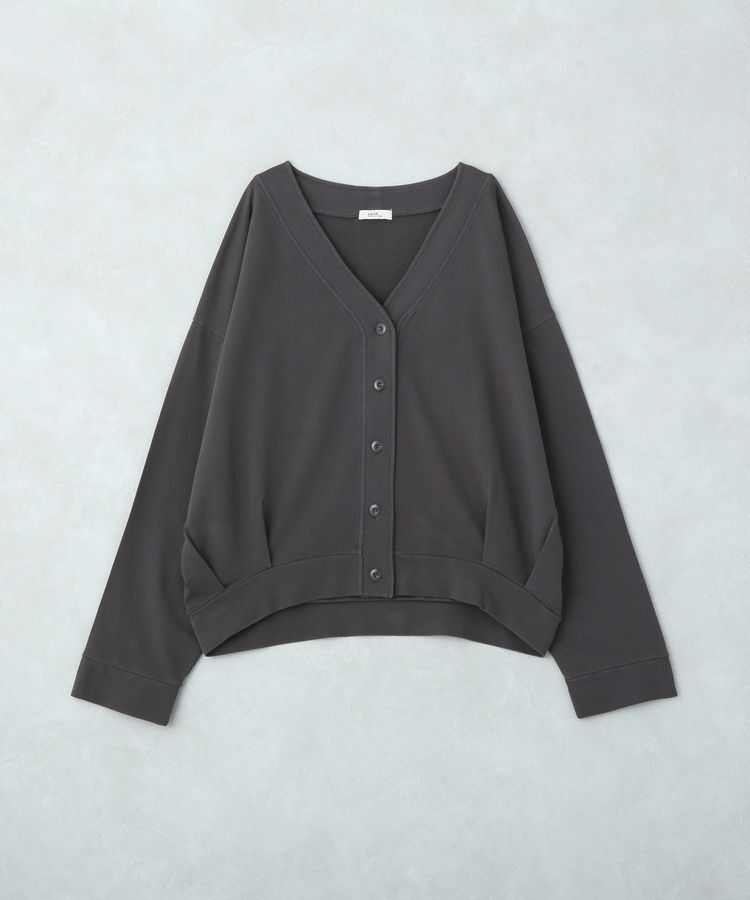 earth music&ecology「ピグメントVネックカーディガン」|カーディガン|Charcoal Gray