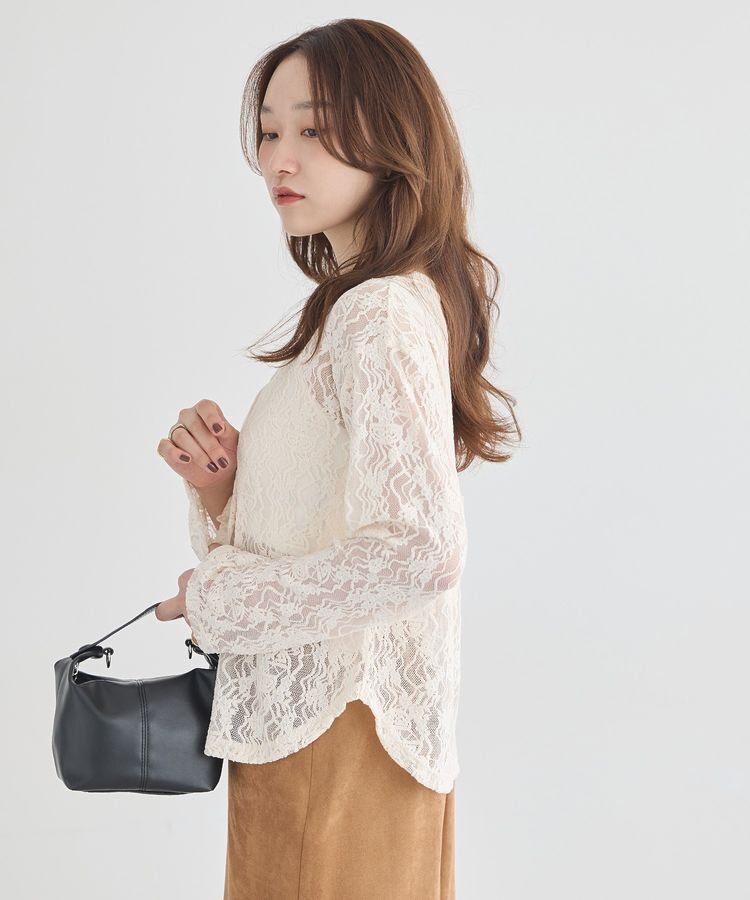 earth music&ecology「レースヘンリープルオーバー」|Tシャツ・カットソー|