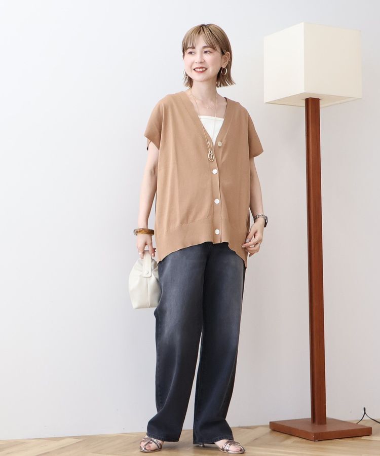 AMERICAN HOLIC「【WEB限定】フレンチスリーブVネックニットカーディガン」|カーディガン|
