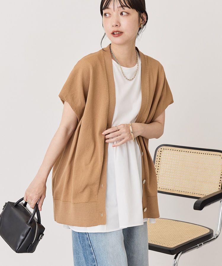 AMERICAN HOLIC「【WEB限定】フレンチスリーブVネックニットカーディガン」|カーディガン|