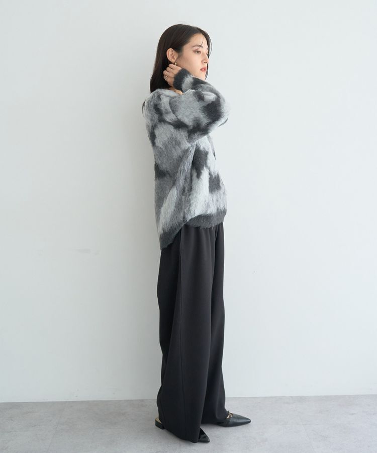 YECCA VECCA「フラワー柄シャギーニット」|ニット・セーター|