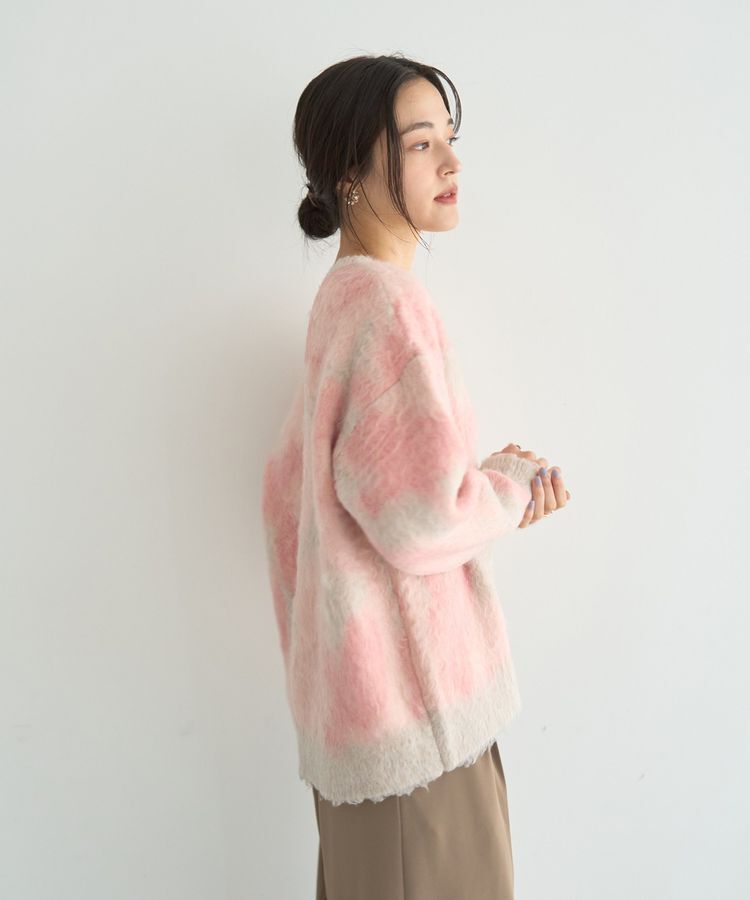 YECCA VECCA「フラワー柄シャギーニット」|ニット・セーター|