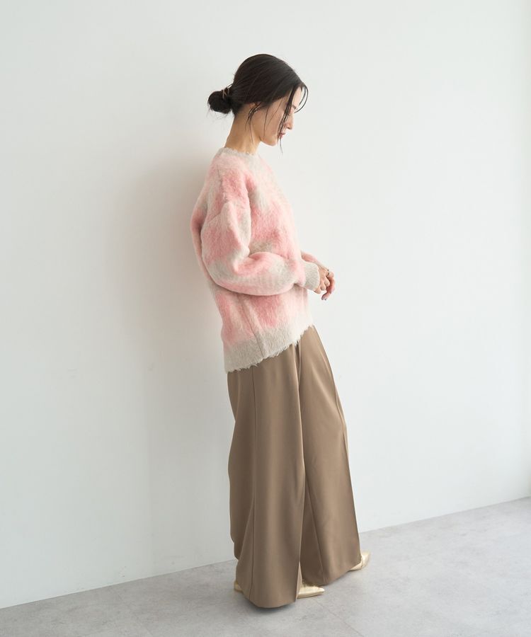 YECCA VECCA「フラワー柄シャギーニット」|ニット・セーター|
