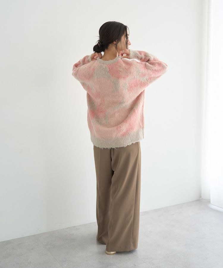 YECCA VECCA「フラワー柄シャギーニット」|ニット・セーター|